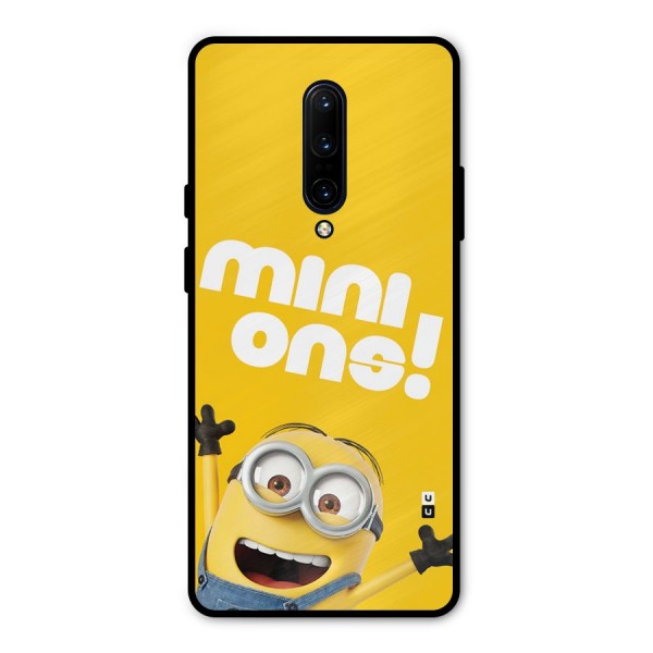 Happy Minion Metal Back Case for OnePlus 7 Pro