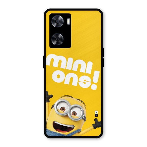 Happy Minion Metal Back Case for Oppo A57 2022