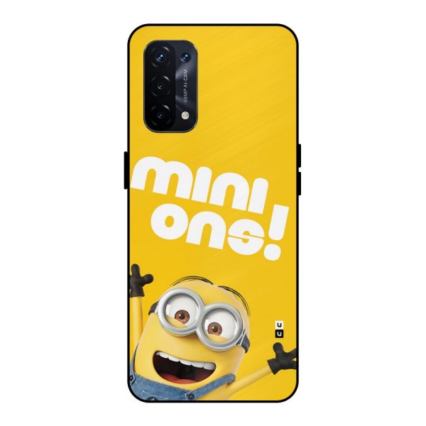 Happy Minion Metal Back Case for Oppo A74 5G