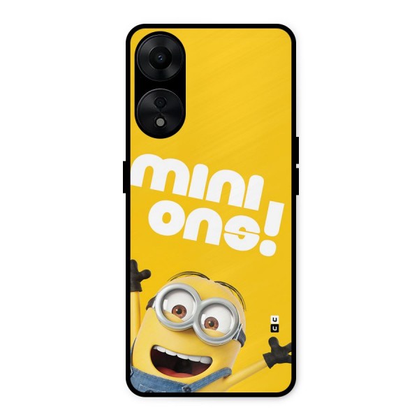 Happy Minion Metal Back Case for Oppo A78 5G