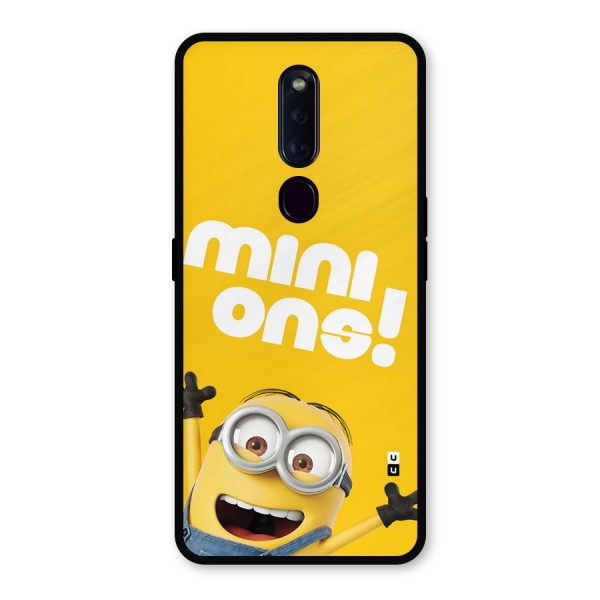 Happy Minion Metal Back Case for Oppo F11 Pro