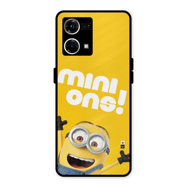 Happy Minion Metal Back Case for Oppo F21s Pro 4G