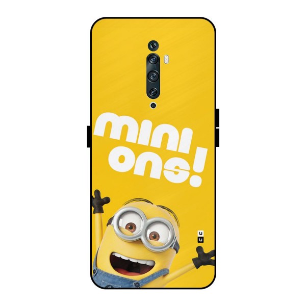 Happy Minion Metal Back Case for Oppo Reno2 F