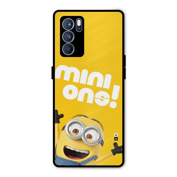 Happy Minion Metal Back Case for Oppo Reno6 Pro 5G