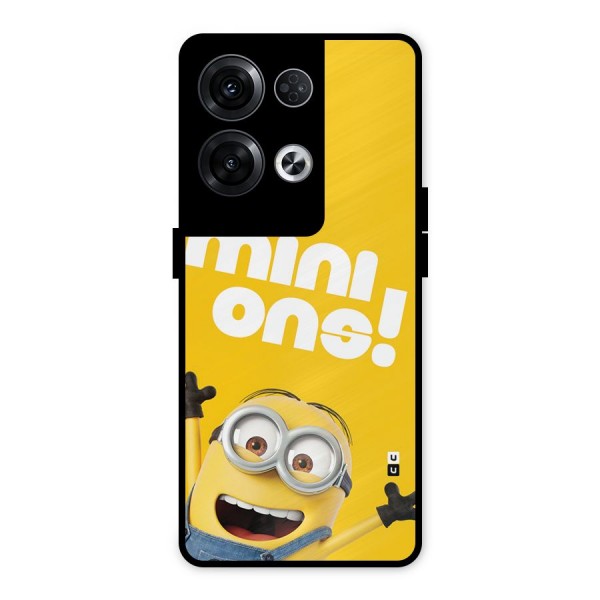 Happy Minion Metal Back Case for Oppo Reno8 Pro 5G