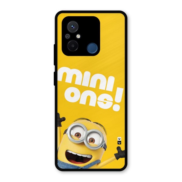 Happy Minion Metal Back Case for Poco C55