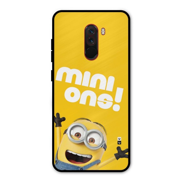 Happy Minion Metal Back Case for Poco F1