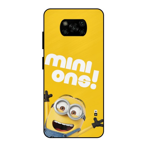 Happy Minion Metal Back Case for Poco X3