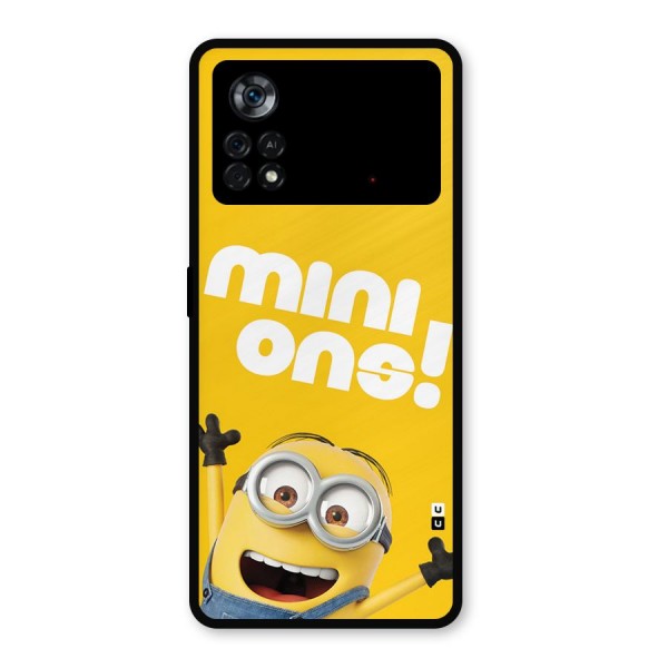 Happy Minion Metal Back Case for Poco X4 Pro 5G