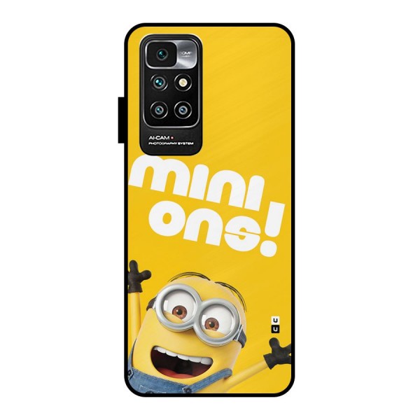 Happy Minion Metal Back Case for Redmi 10 Prime