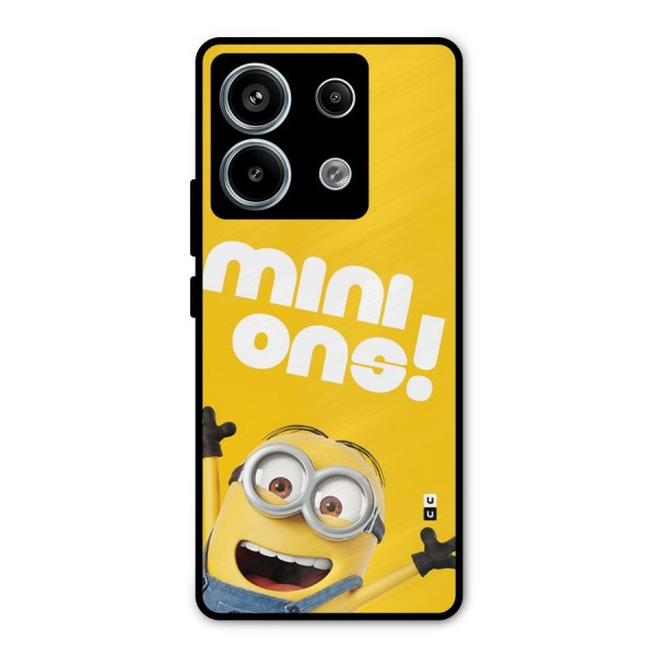 Happy Minion Metal Back Case for Redmi Note 13 Pro 5G