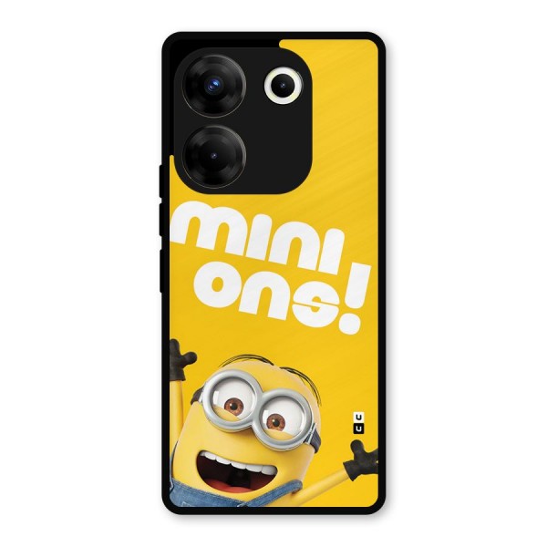 Happy Minion Metal Back Case for Tecno Camon 20