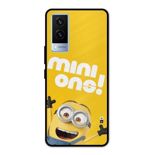 Happy Minion Metal Back Case for Vivo V21e 5G