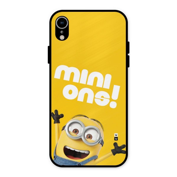 Happy Minion Metal Back Case for iPhone XR