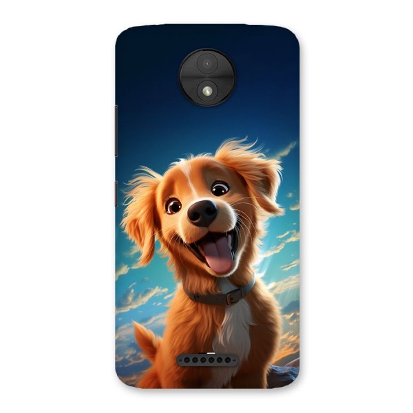 Happy Puppy Back Case for Moto C