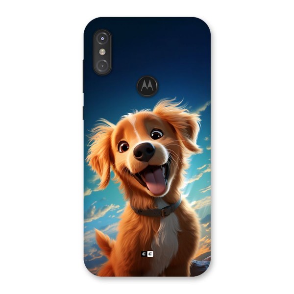 Happy Puppy Back Case for Motorola One Power