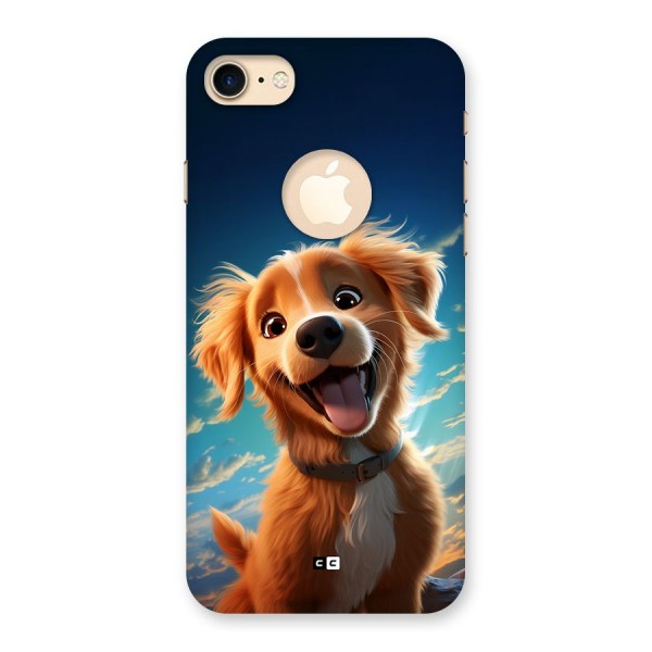 Happy Puppy Back Case for iPhone 8 Logo Cut