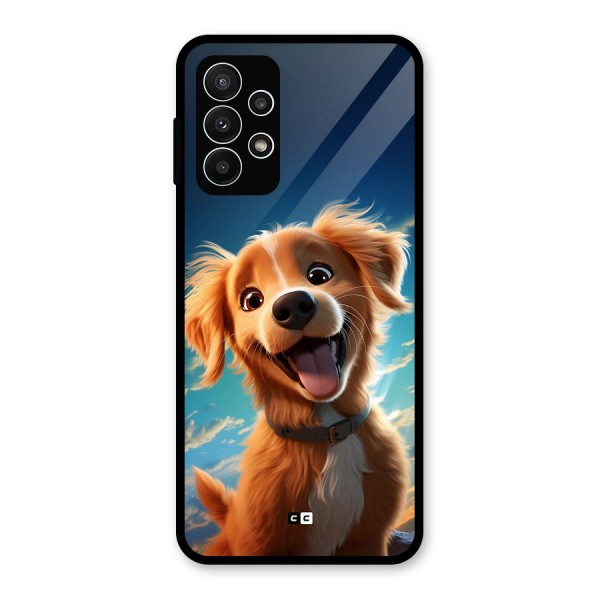 Happy Puppy Glass Back Case for Galaxy A23