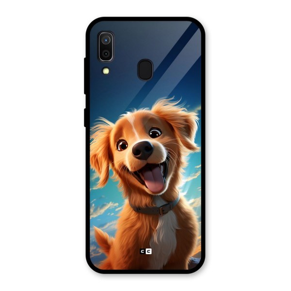 Happy Puppy Glass Back Case for Galaxy A30