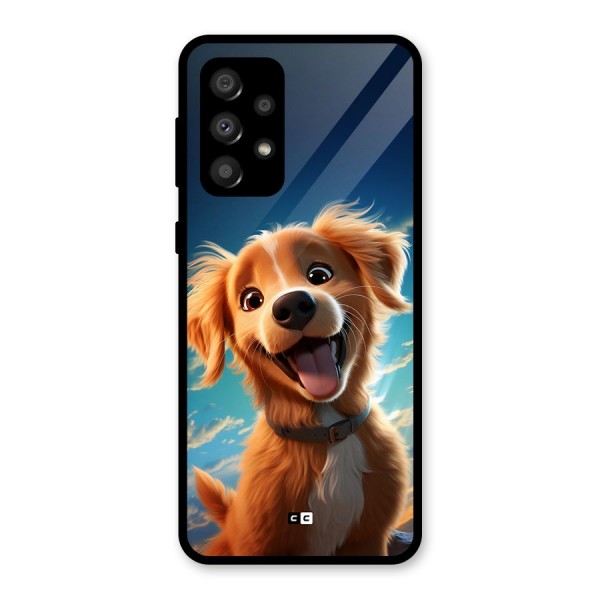 Happy Puppy Glass Back Case for Galaxy A32