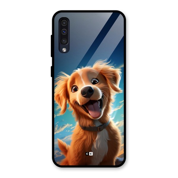 Happy Puppy Glass Back Case for Galaxy A50