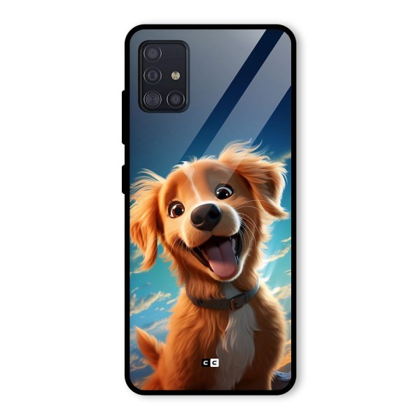 Happy Puppy Glass Back Case for Galaxy A51