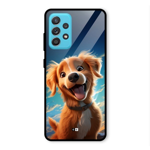 Happy Puppy Glass Back Case for Galaxy A52