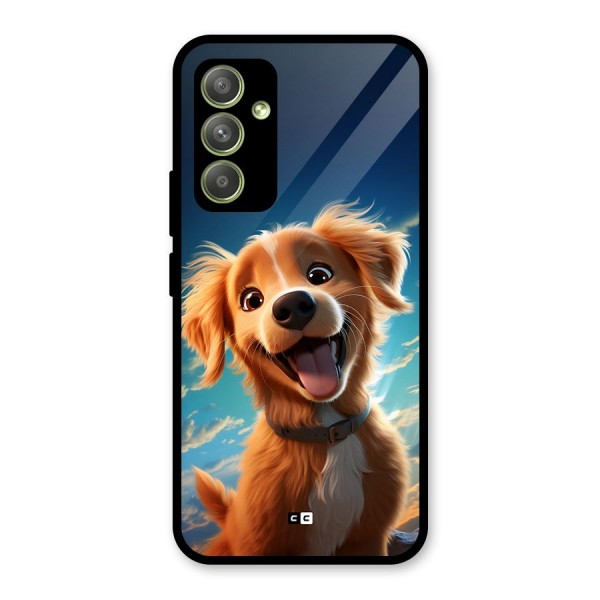 Happy Puppy Glass Back Case for Galaxy A54