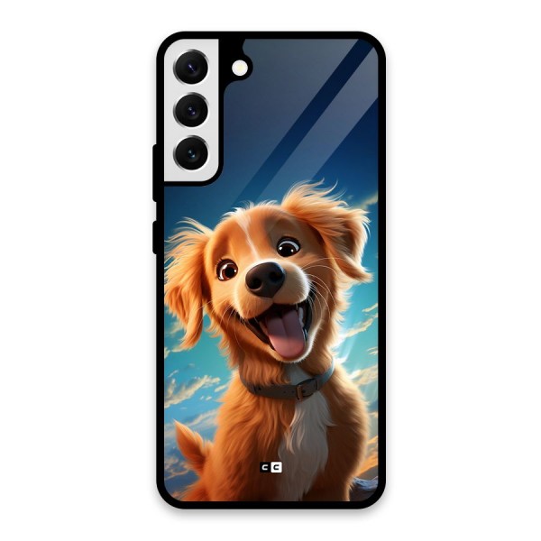 Happy Puppy Glass Back Case for Galaxy S22 Plus 5G