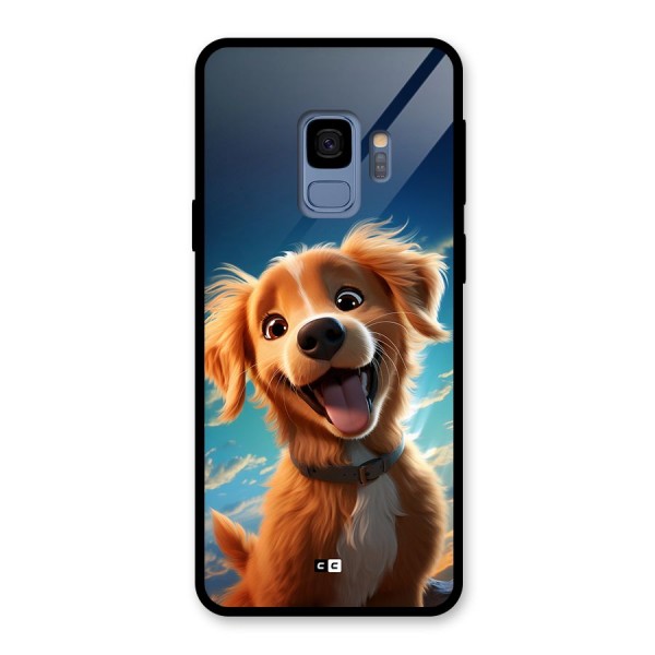 Happy Puppy Glass Back Case for Galaxy S9