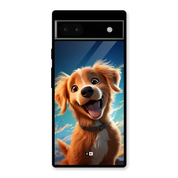 Happy Puppy Glass Back Case for Google Pixel 6a