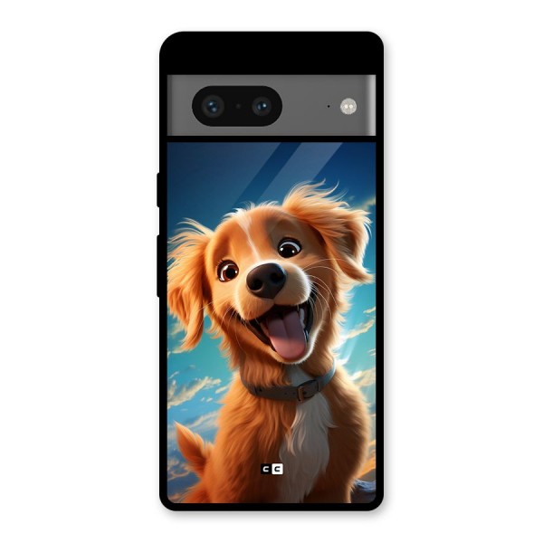 Happy Puppy Glass Back Case for Google Pixel 7