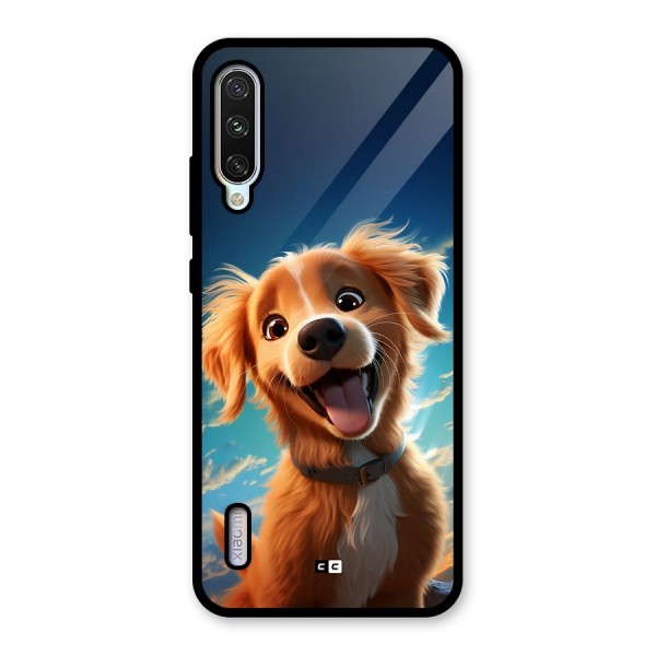 Happy Puppy Glass Back Case for Mi A3