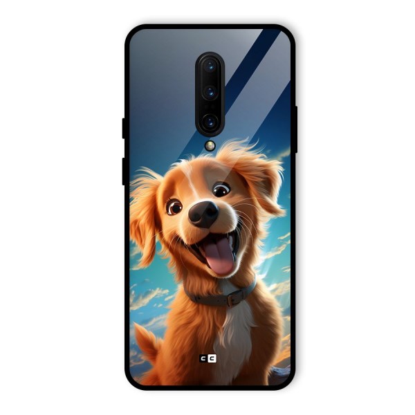 Happy Puppy Glass Back Case for OnePlus 7 Pro