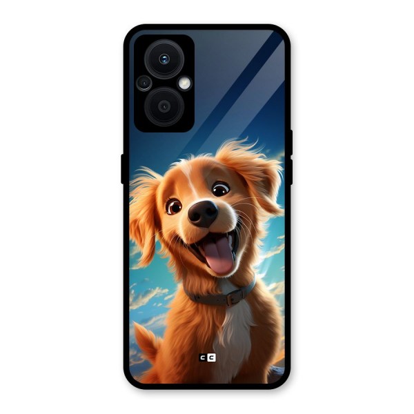 Happy Puppy Glass Back Case for Oppo F21s Pro 5G