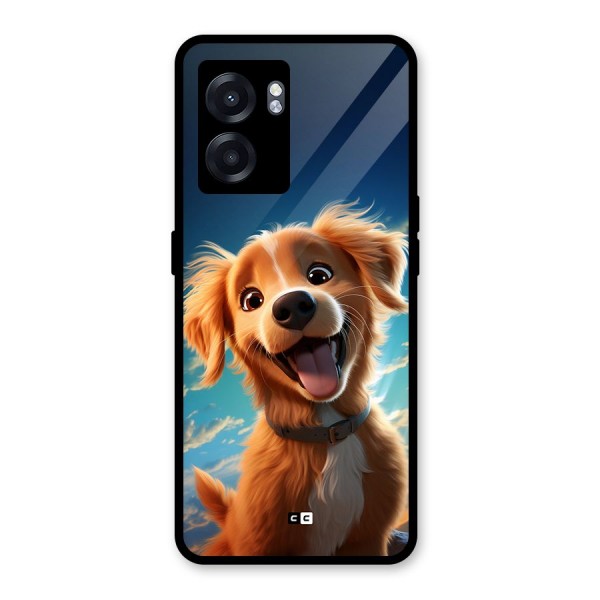 Happy Puppy Glass Back Case for Oppo K10 (5G)