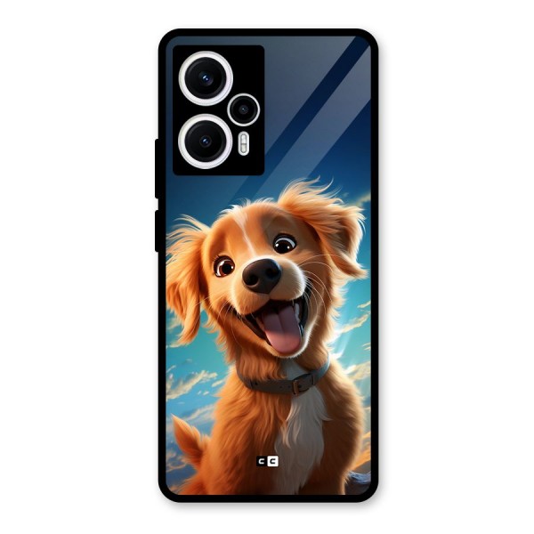 Happy Puppy Glass Back Case for Poco F5