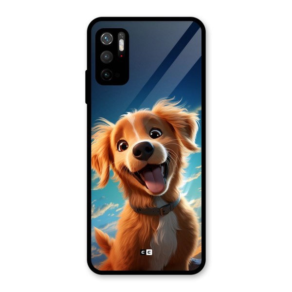 Happy Puppy Glass Back Case for Poco M3 Pro 5G