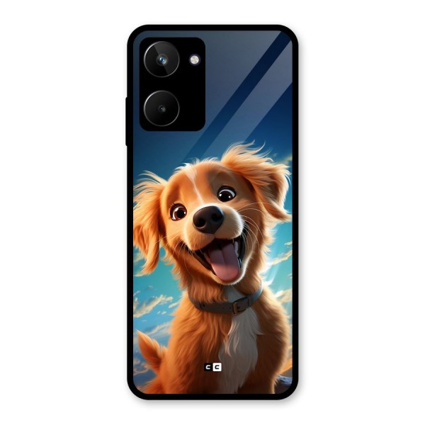 Happy Puppy Glass Back Case for Realme 10