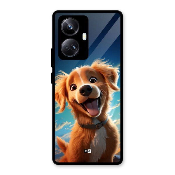 Happy Puppy Glass Back Case for Realme 10 Pro Plus