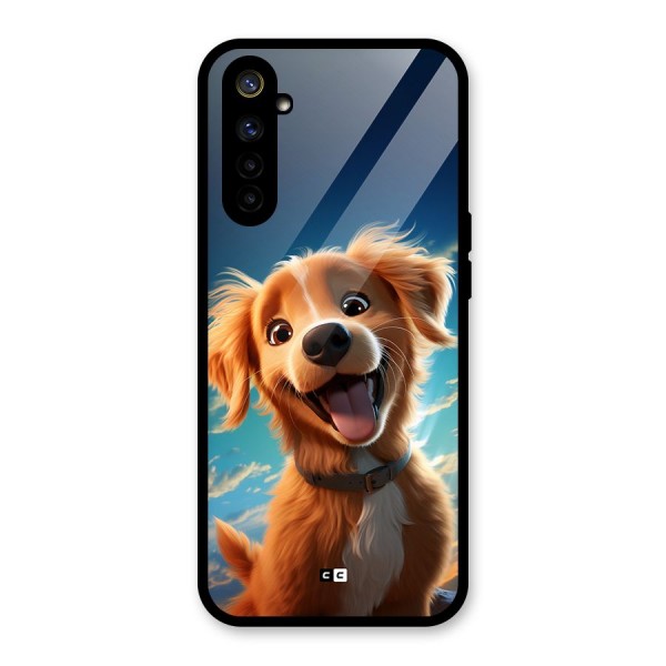 Happy Puppy Glass Back Case for Realme 6