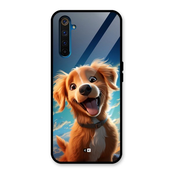 Happy Puppy Glass Back Case for Realme 6 Pro