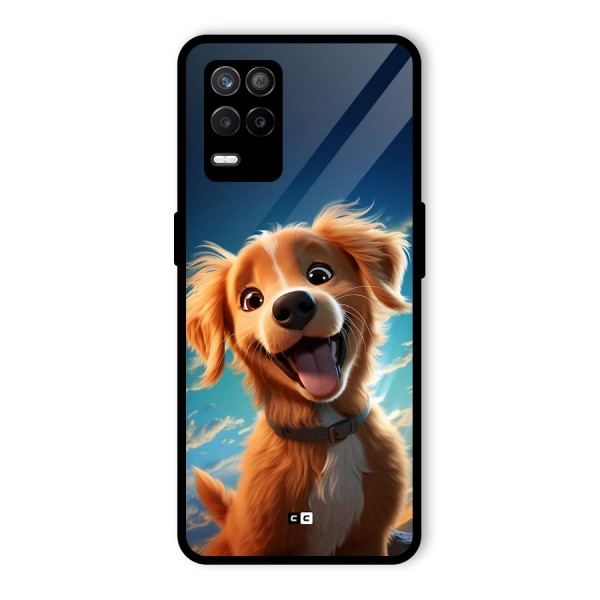Happy Puppy Glass Back Case for Realme 8s 5G