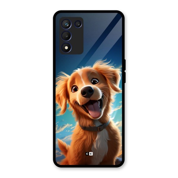 Happy Puppy Glass Back Case for Realme 9 5G Speed