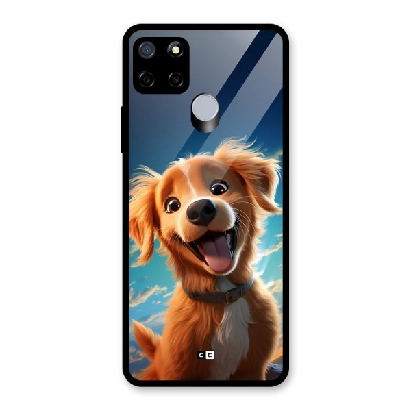 Happy Puppy Glass Back Case for Realme C15