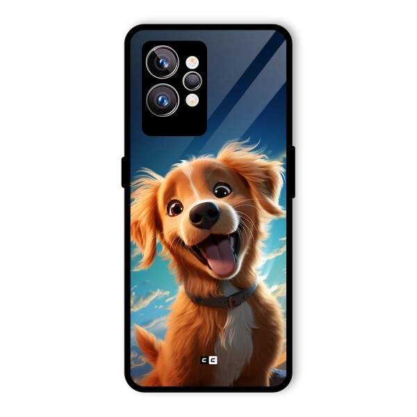 Happy Puppy Glass Back Case for Realme GT2 Pro