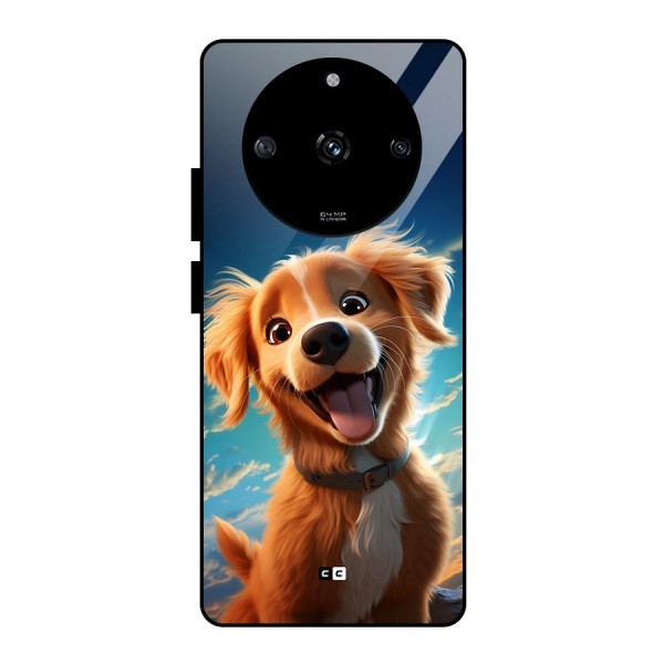 Happy Puppy Glass Back Case for Realme Narzo 60 5G