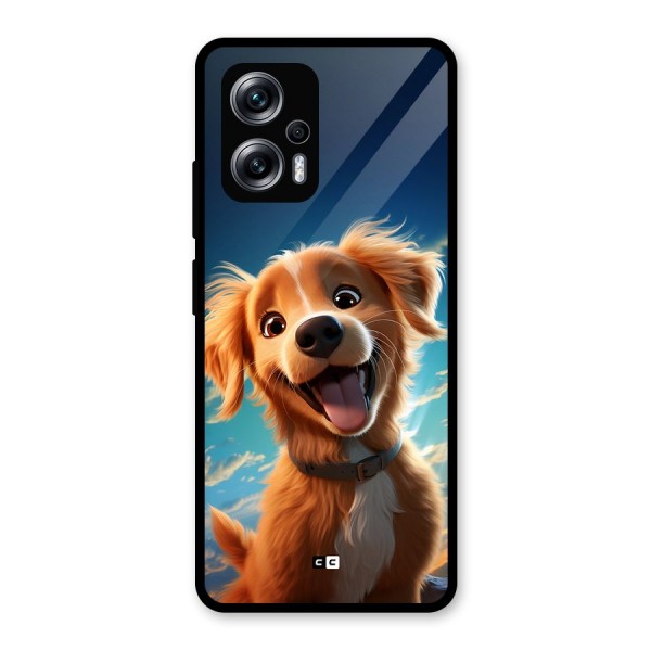 Happy Puppy Glass Back Case for Redmi K50i