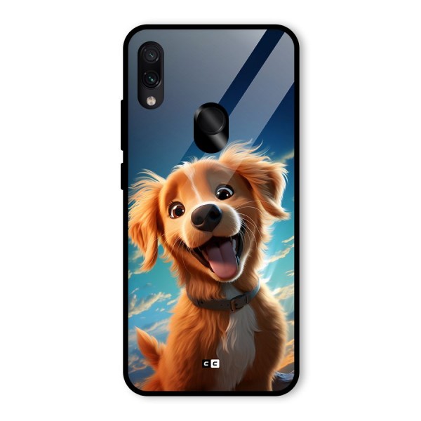 Happy Puppy Glass Back Case for Redmi Note 7