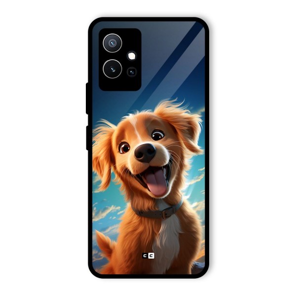 Happy Puppy Glass Back Case for Vivo T1 5G